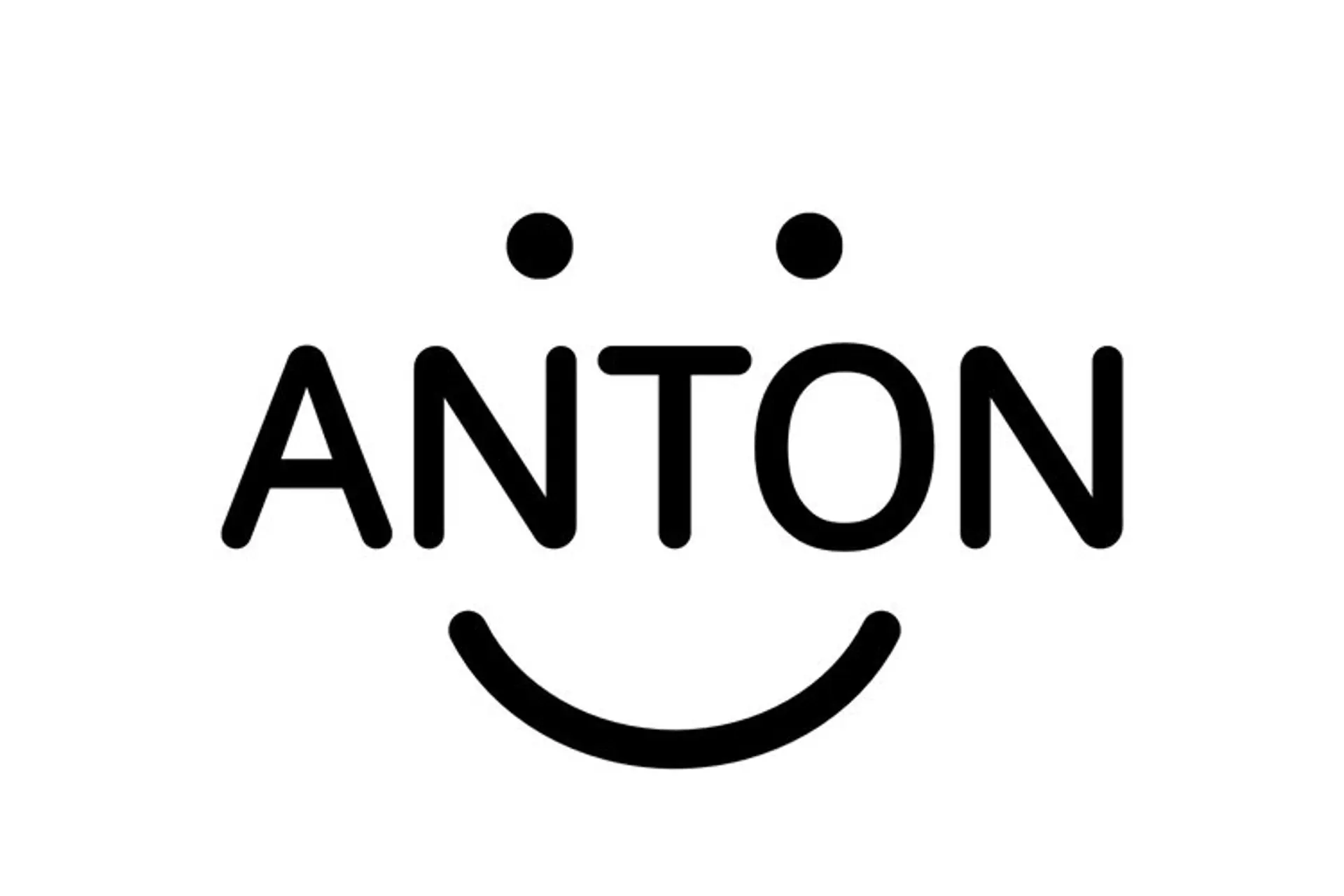 Das Logo von der Anton App, das auch dem Wort Anton in Großbuchstaben besteht.